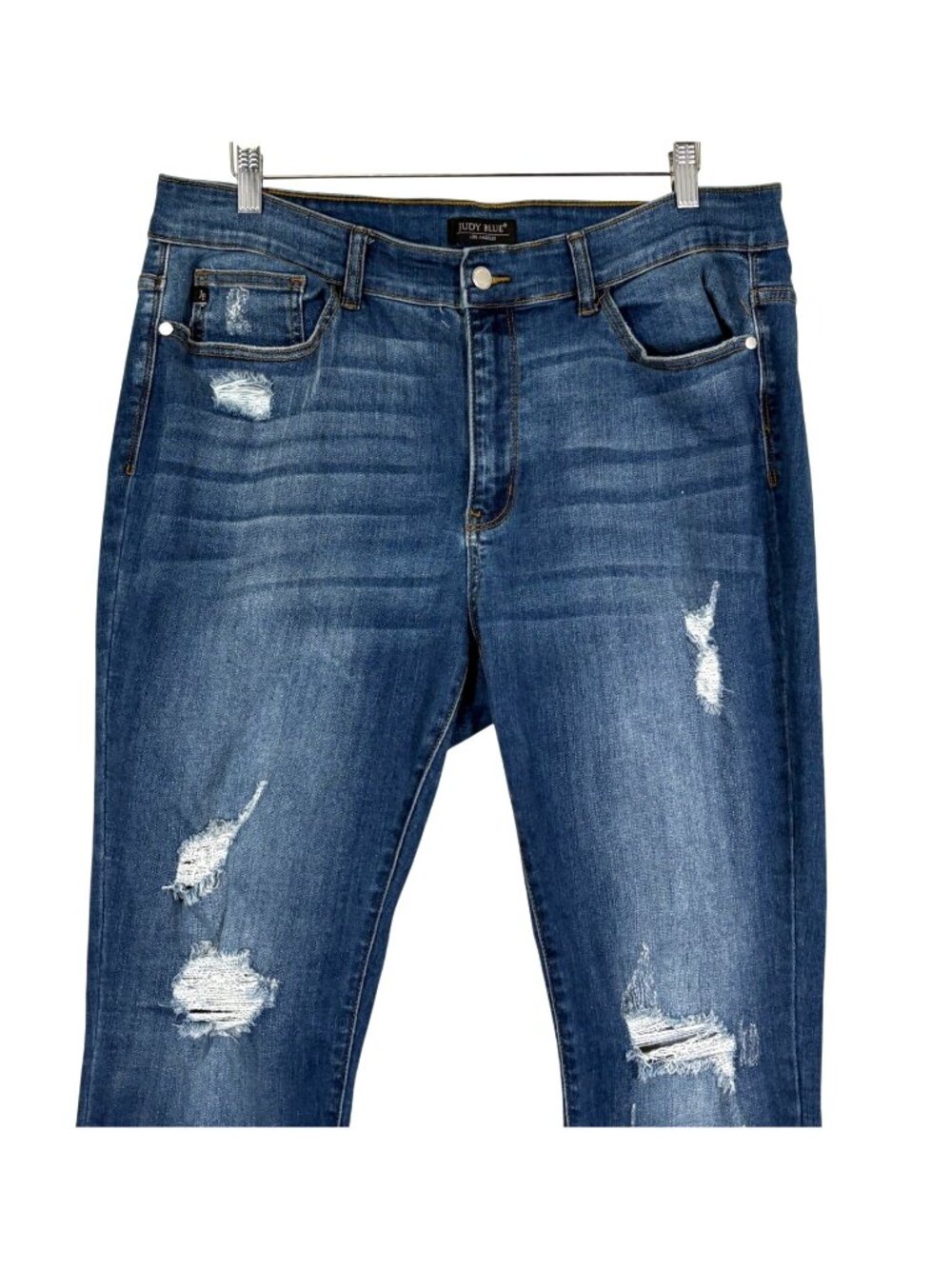 Judy Blue Cropped Fit Distressed Jeans Size 16W - Picture 4 of 9